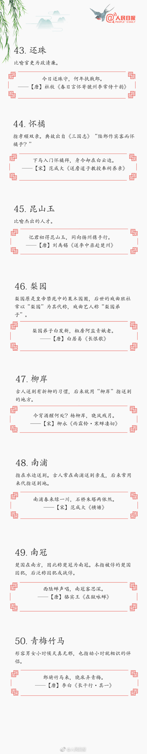 常識積累：70個(gè)詩詞中的文化典故